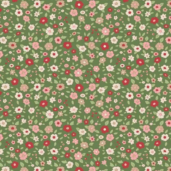 Evie Winter by Tilda - Green Fabric
