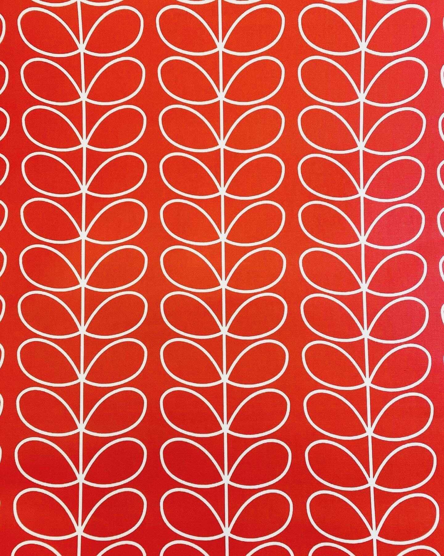 Linear Stem Tomato (oil cloth)      Orla Kiely  -  Tomato Red