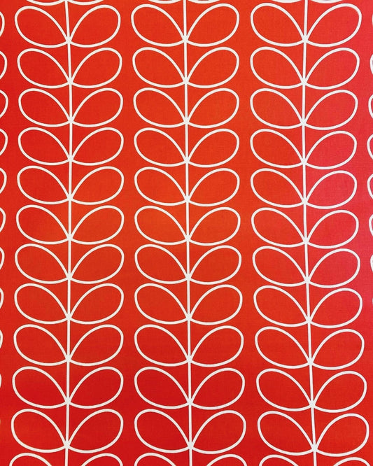 Linear Stem Tomato (oil cloth)      Orla Kiely  -  Tomato Red