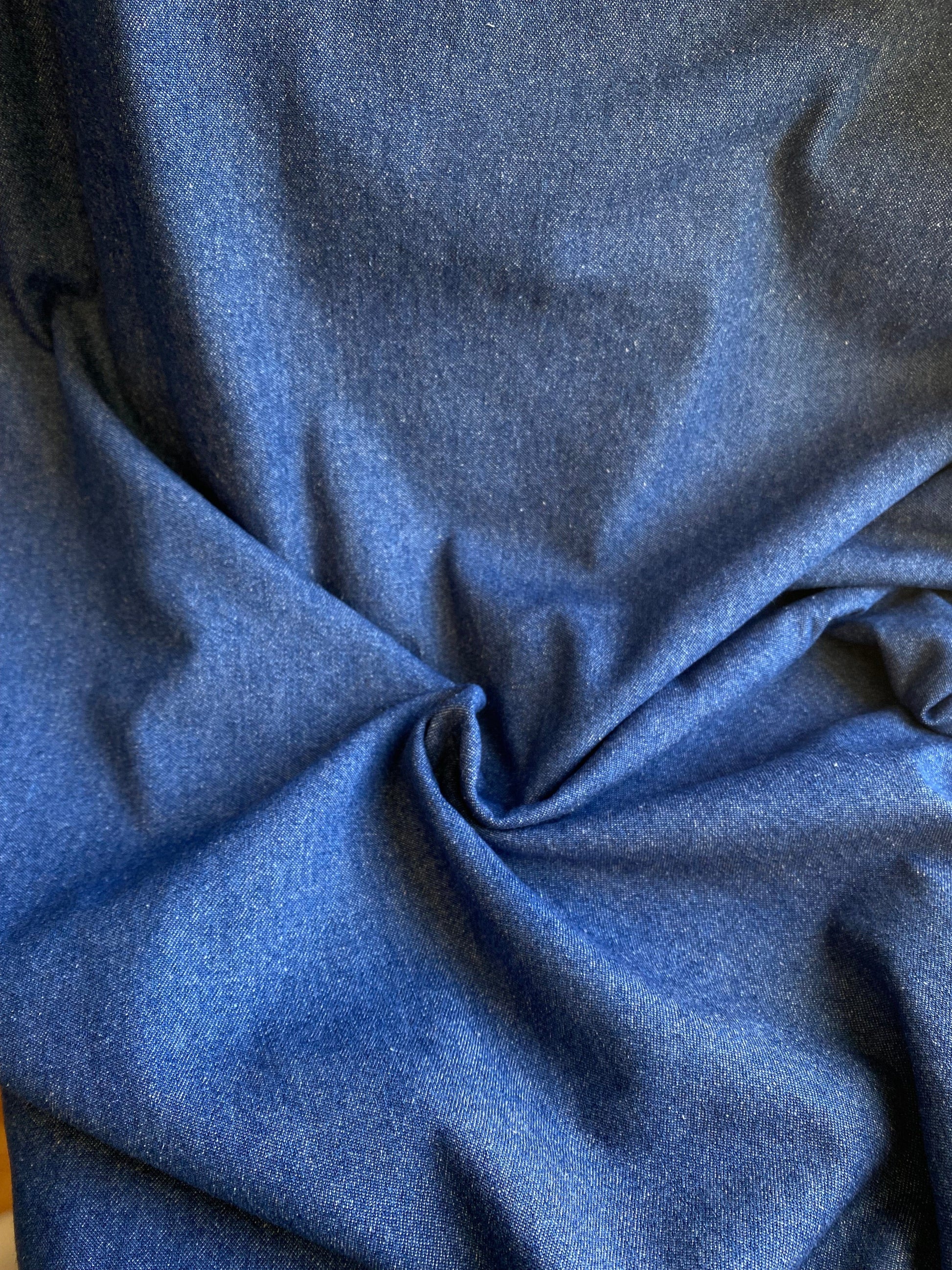 8oz Washed Denim  -  Mid Blue