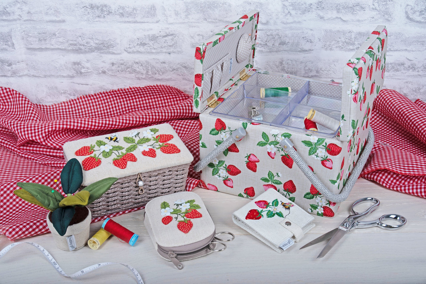 Strawberry Large Sewing Box -