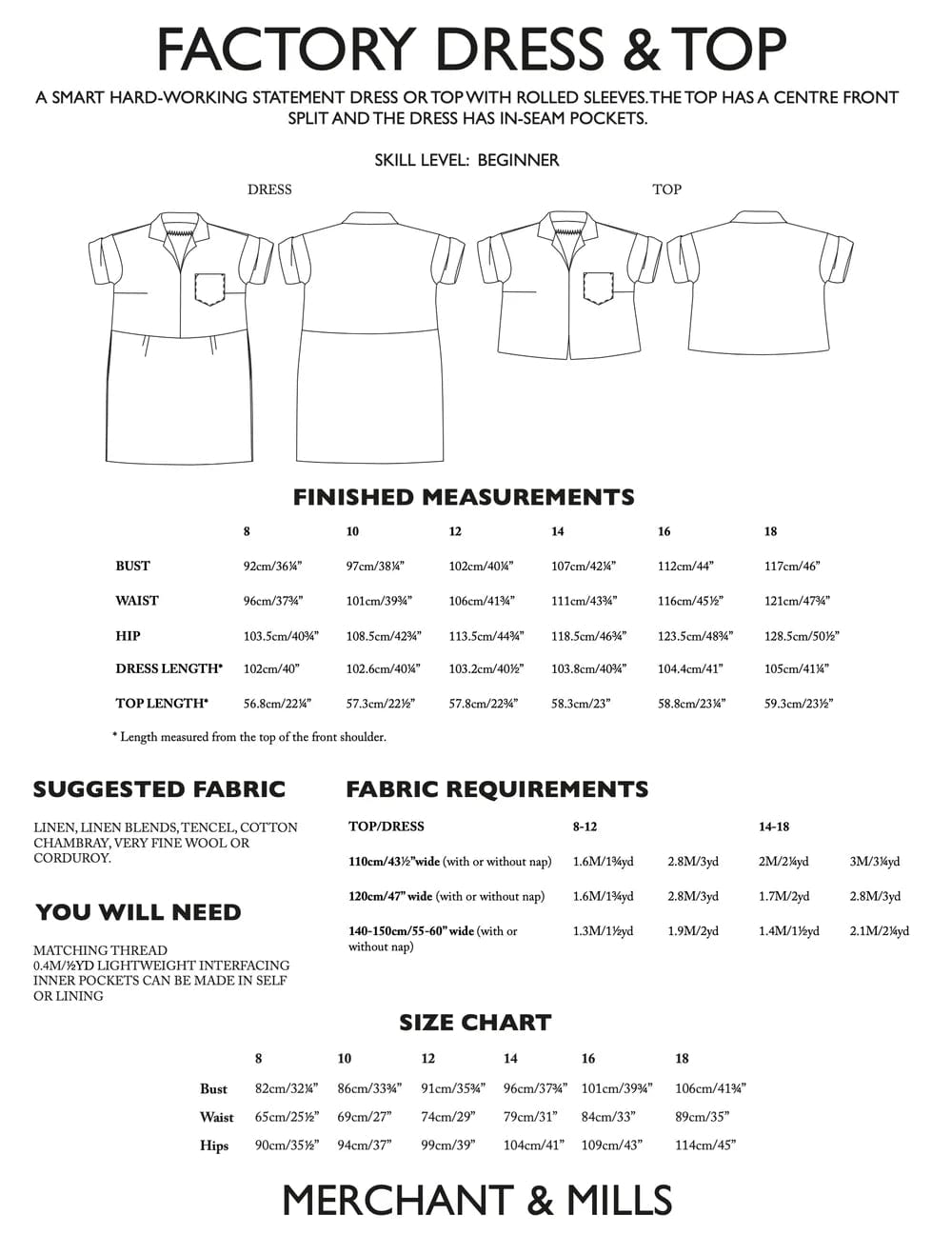 Factory Dress pattern  -