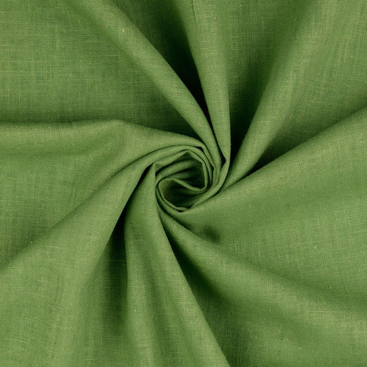 Washed Linen Cotton  -  Olive Green