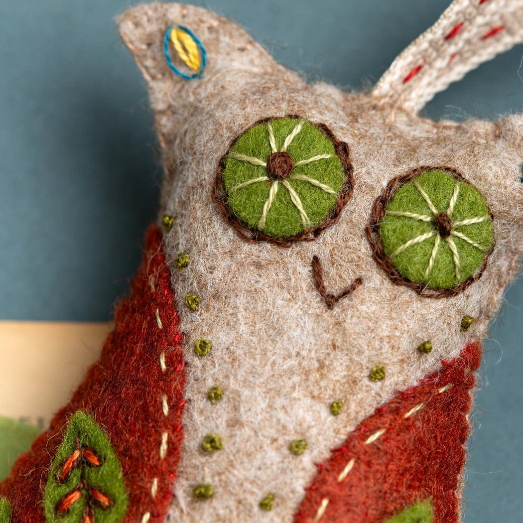 Folk Owl Embroidered Felt Kit  -