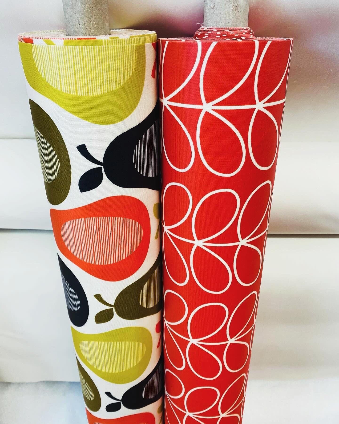 Linear Stem Tomato (oil cloth)      Orla Kiely  -  Tomato Red