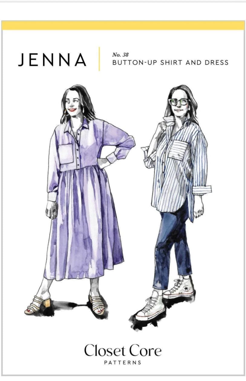 Jenna Button-Up Shirt & Dress by Closet Core Patterns  -