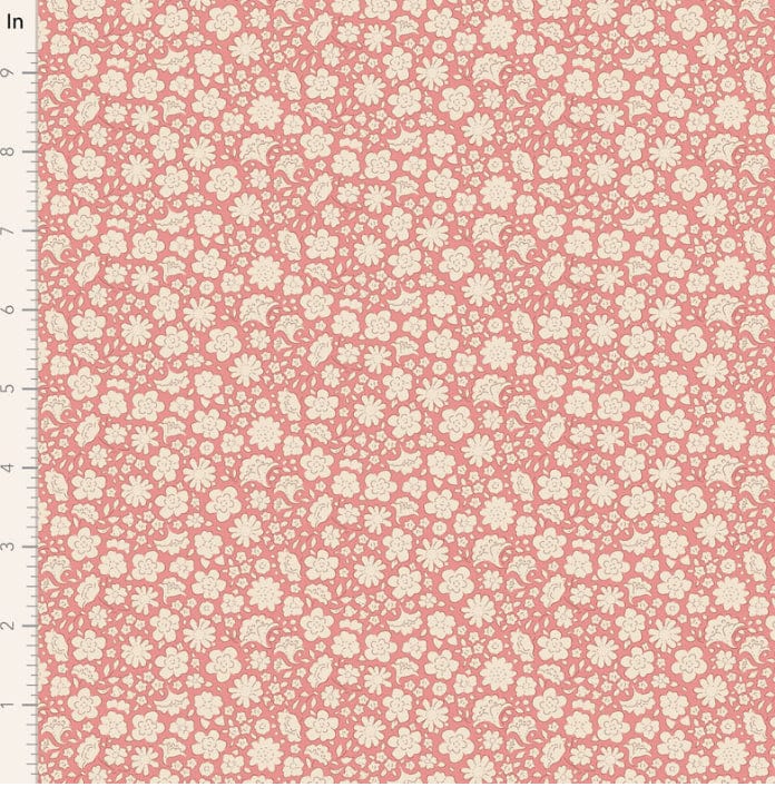 Carla Pink  by Tilda  -  Pink Fabric