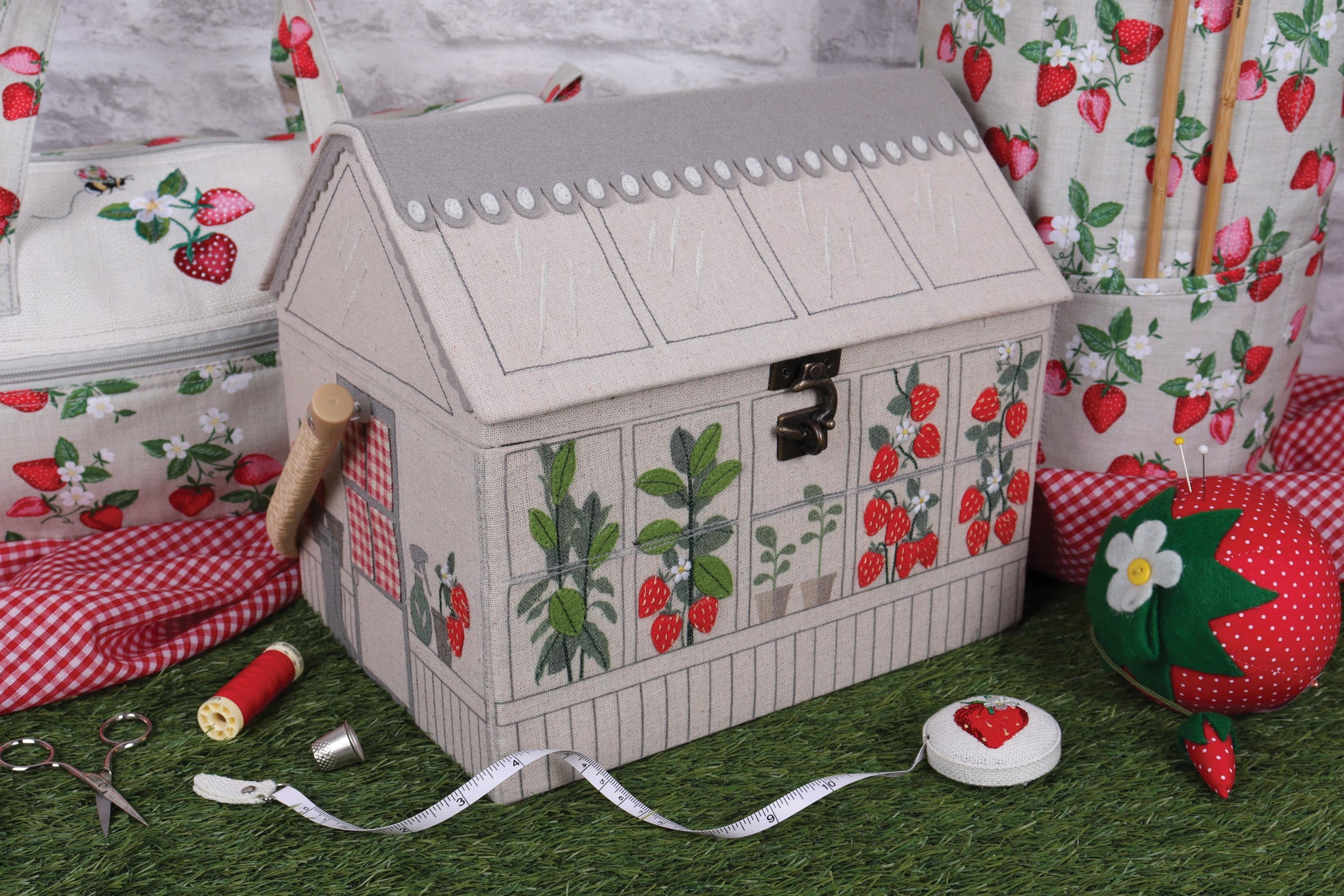 Green House Sewing Box  -