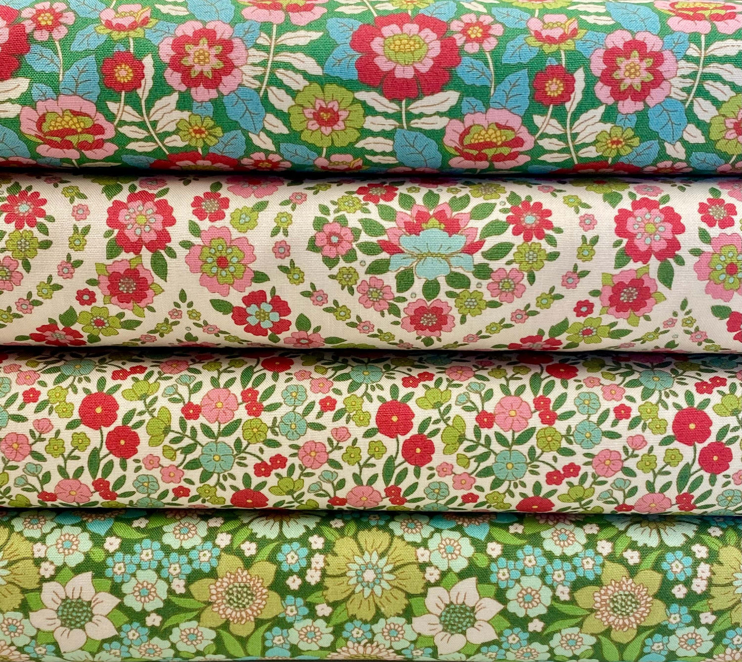 Fat Quarter Bundle Wallflower Green - Green