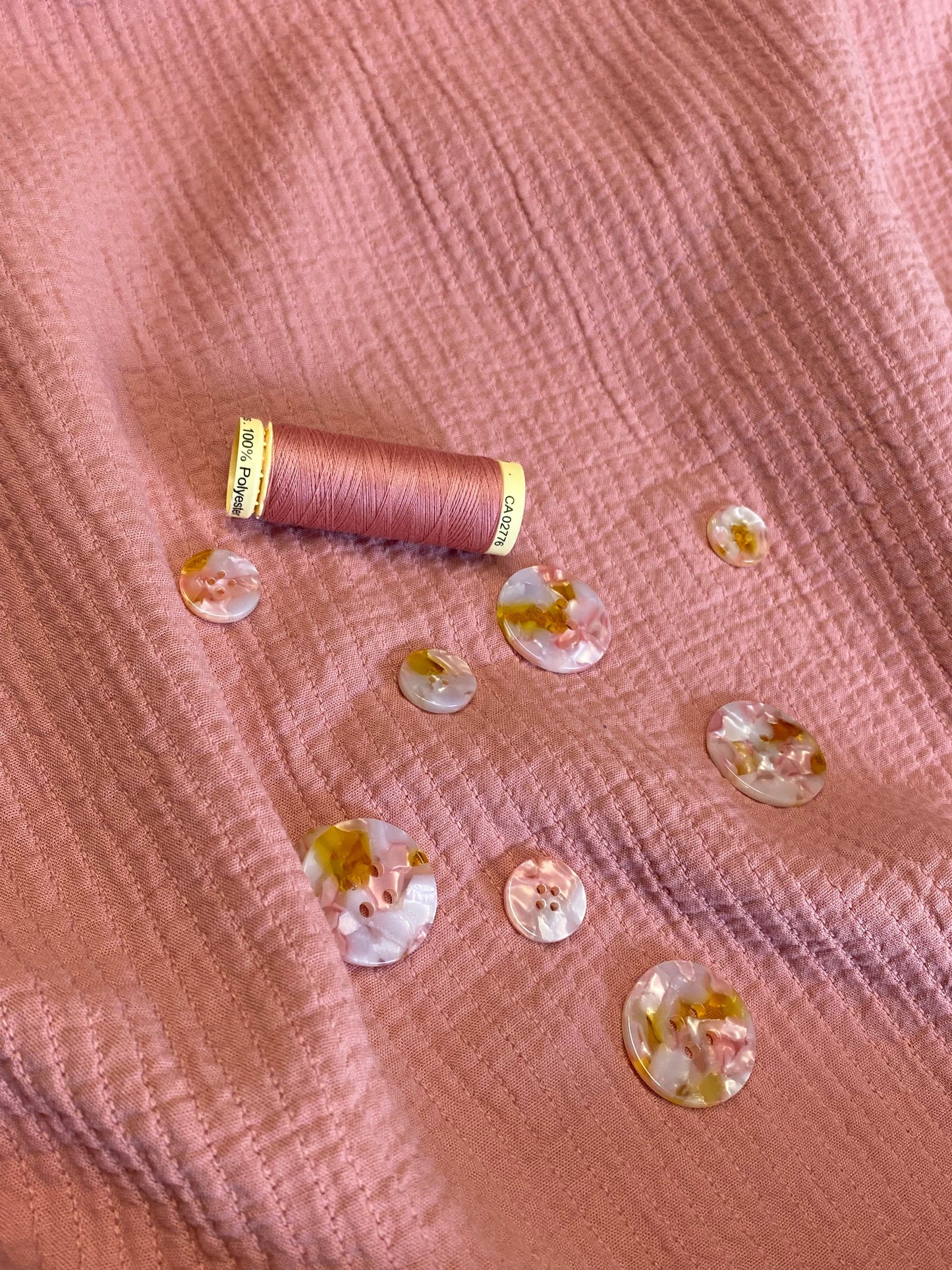 Soft Stitch Detail Quilted Cotton  -