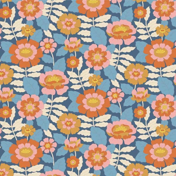 Beverly Blue by Tilda - pre order for delivery in June  -  Blue Fabric