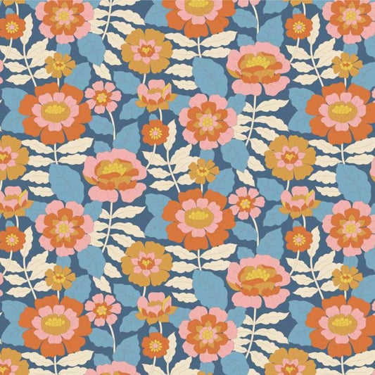 Beverly Blue by Tilda - pre order for delivery in June  -  Blue Fabric