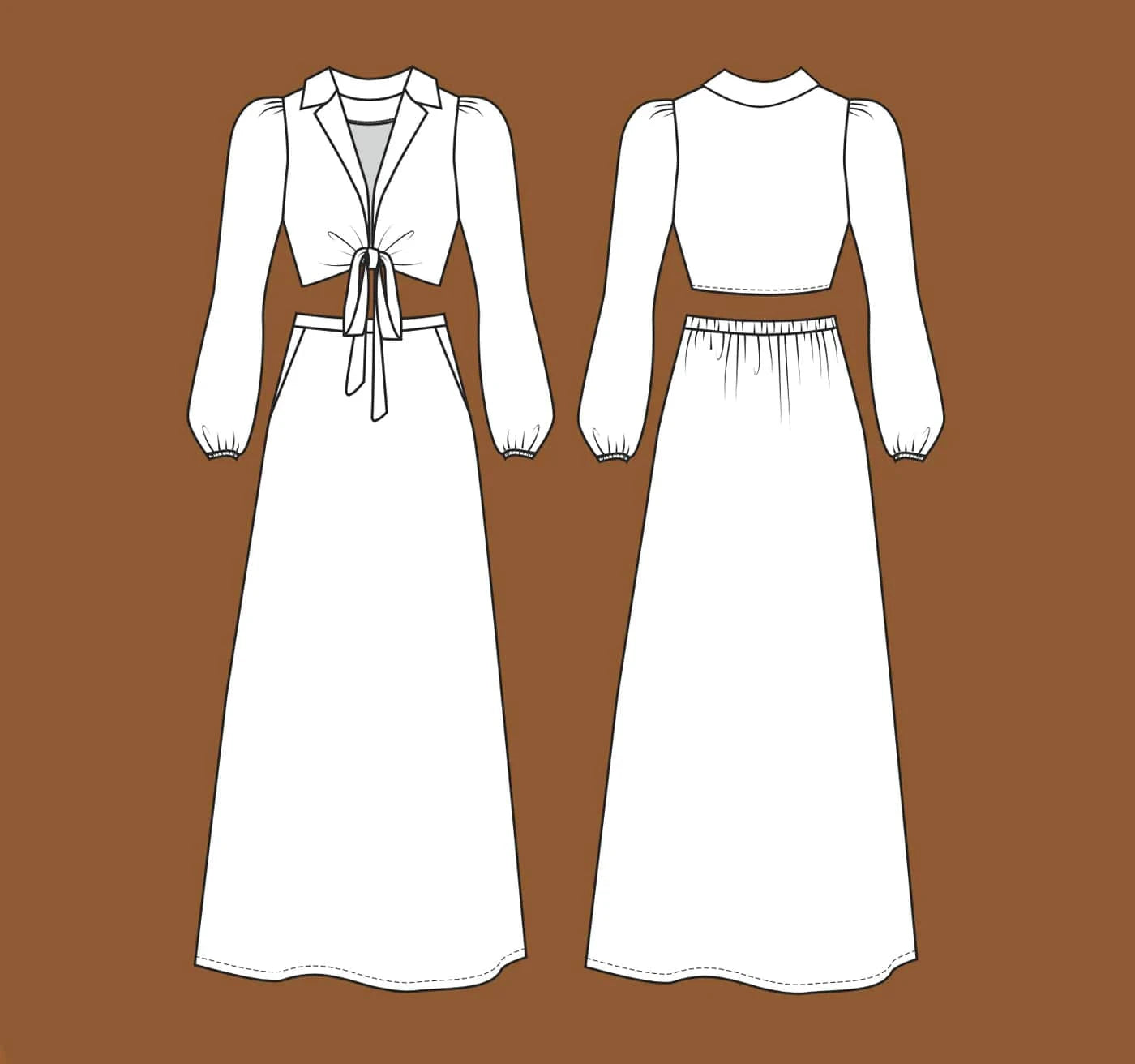 The Saturday Skirt Set Friday Pattern Company  -