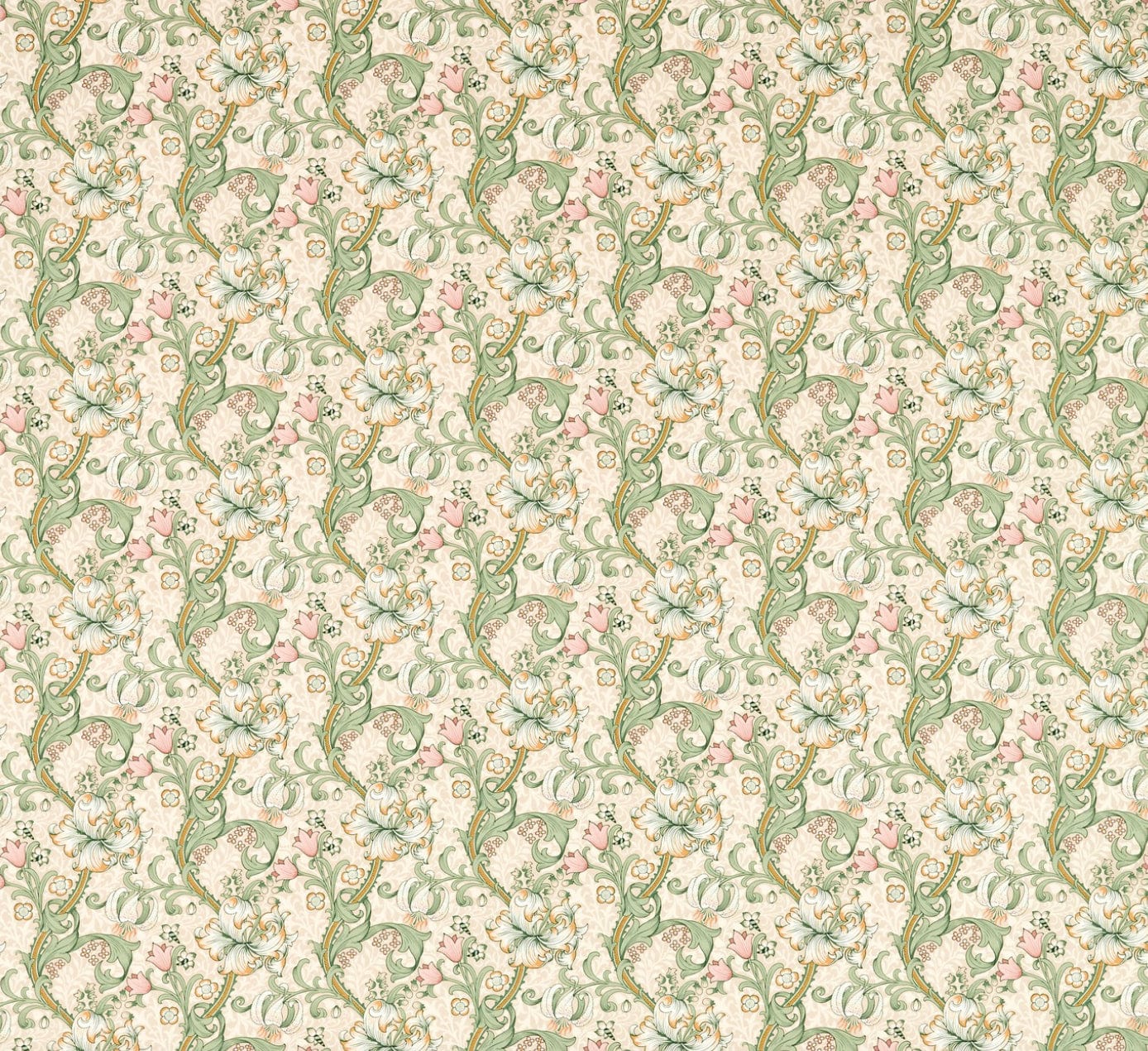 Golden Lily by Clarke & Clarke  -  Apple/Blush