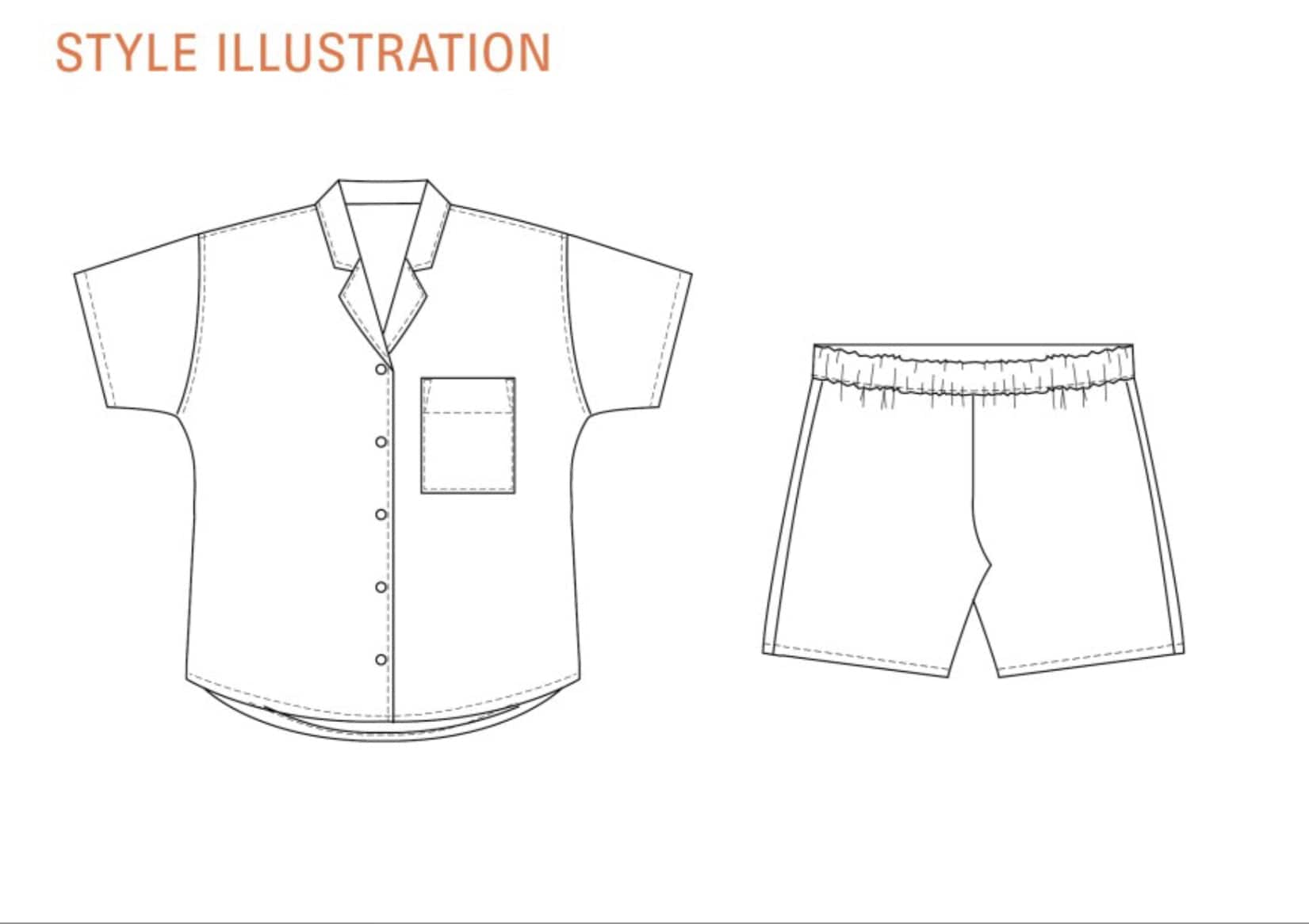 Camp Shirt & Shorts Pattern by Wardrobe by Me  -