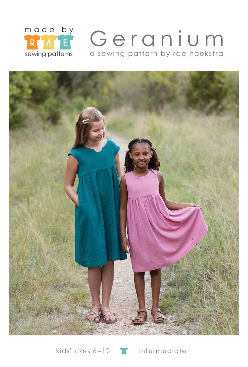 Geranium Girls Dress (age 6-12years) Pattern from Made By Rae -