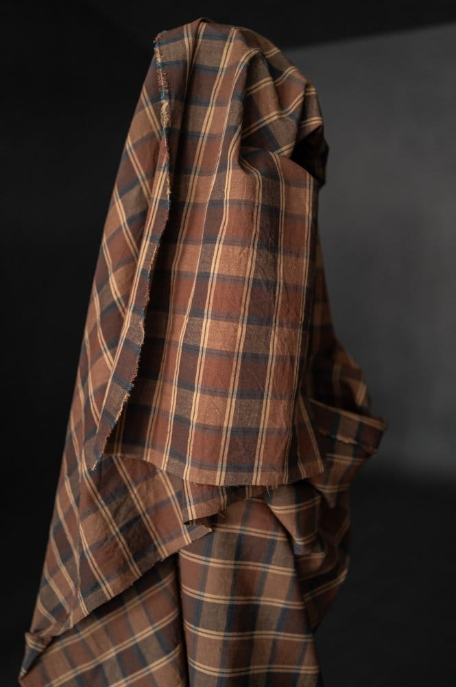 Mallion Organic Cotton & Linen Check - Emerald