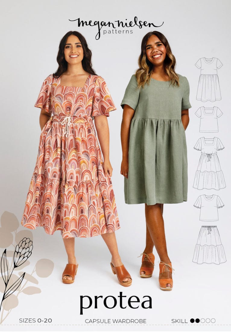 Protea Capsule Wardrobe Set Pattern by Megan Nielsen -