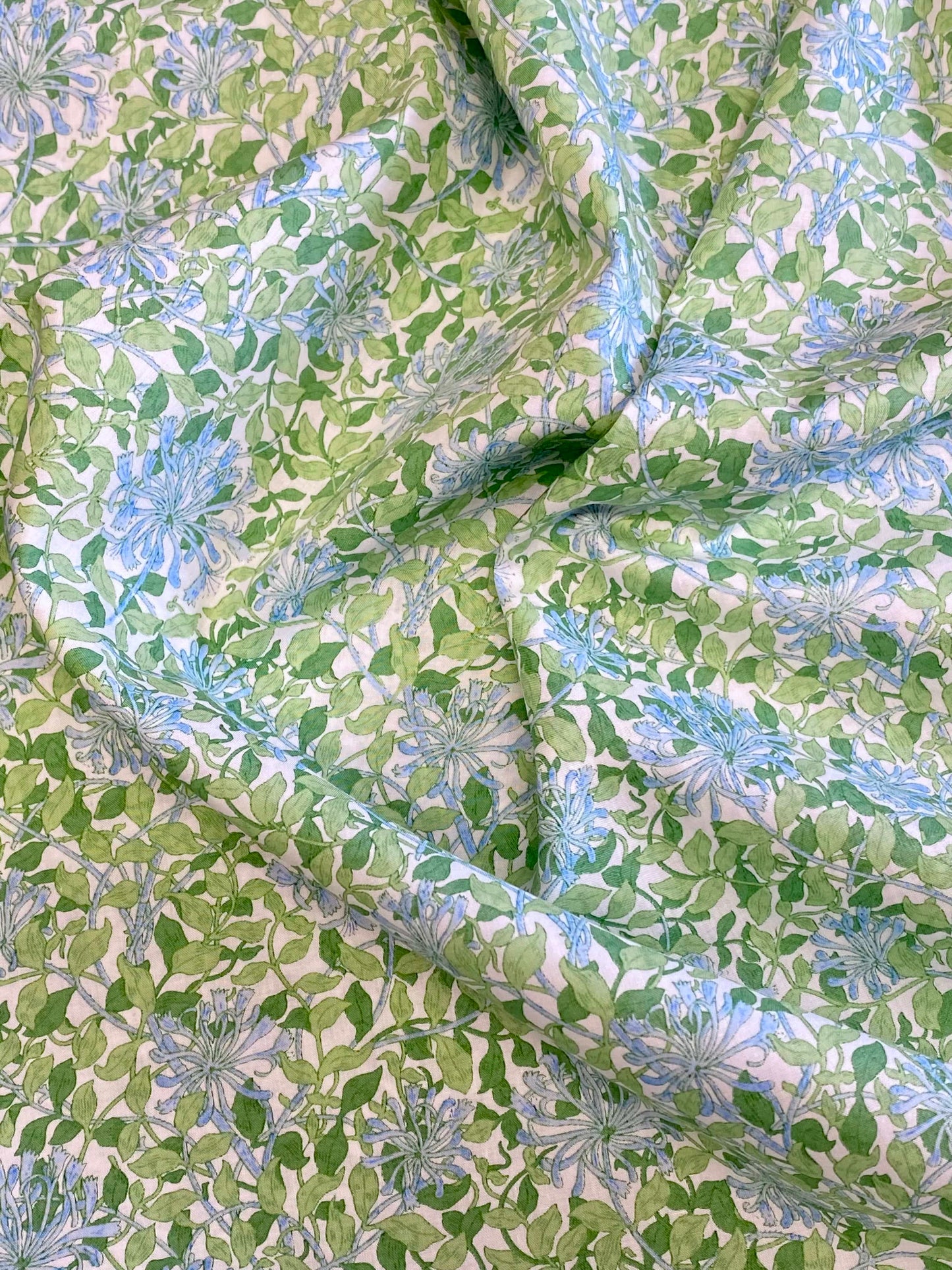 Honeysuckle Pima Cotton Lawn - Green