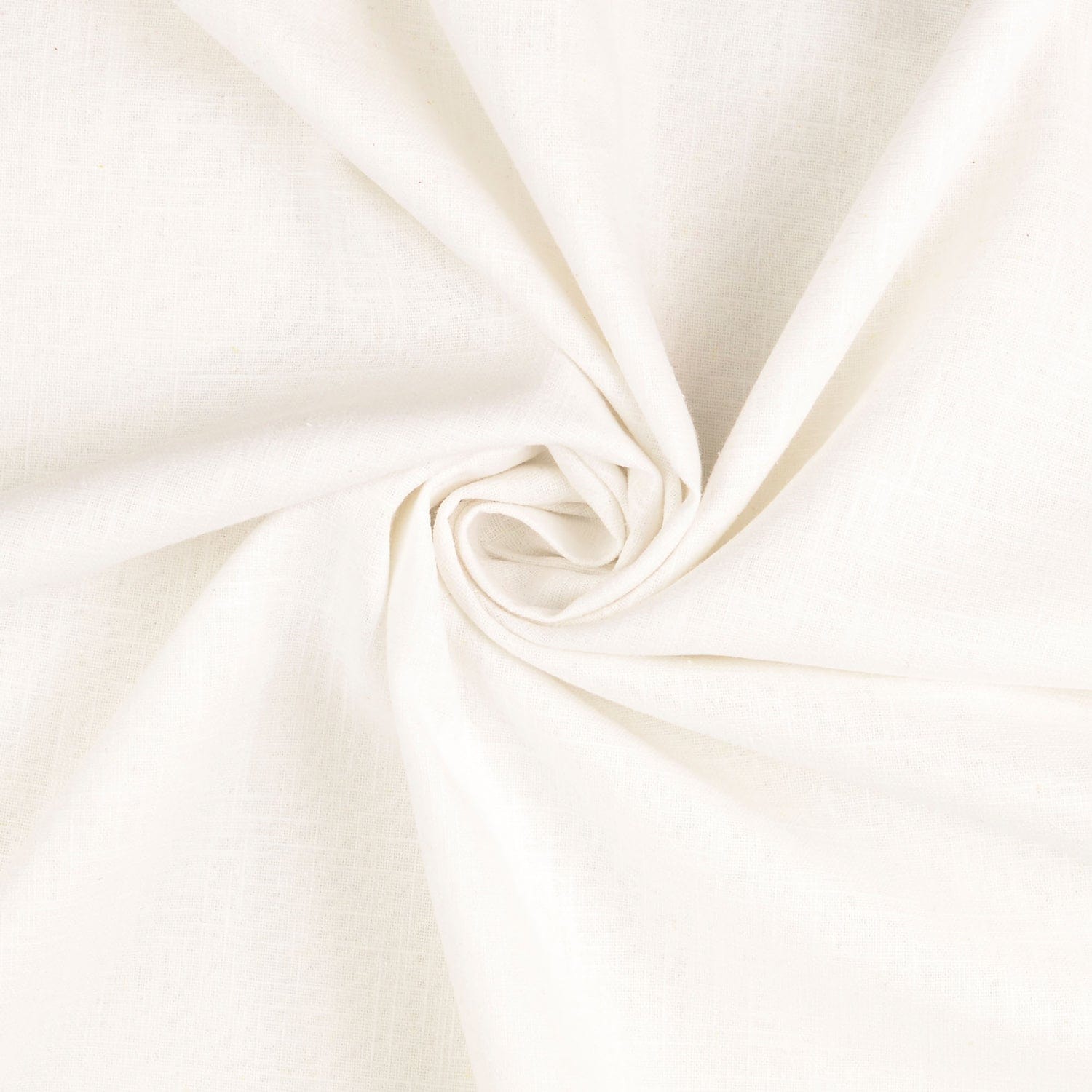 Washed Linen Cotton  -  White