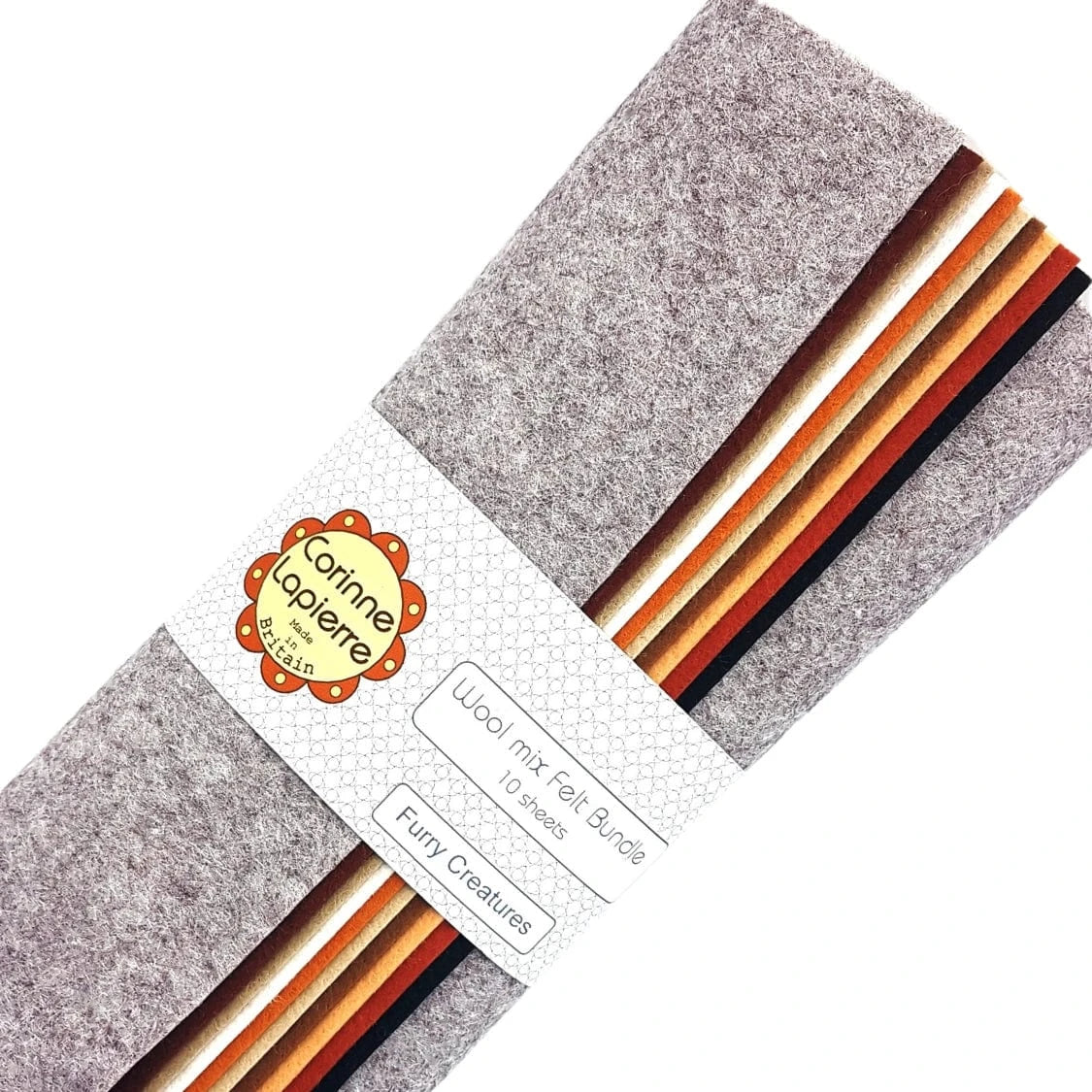Felt Bundle of 10 Sheets  -  Furry Creatures