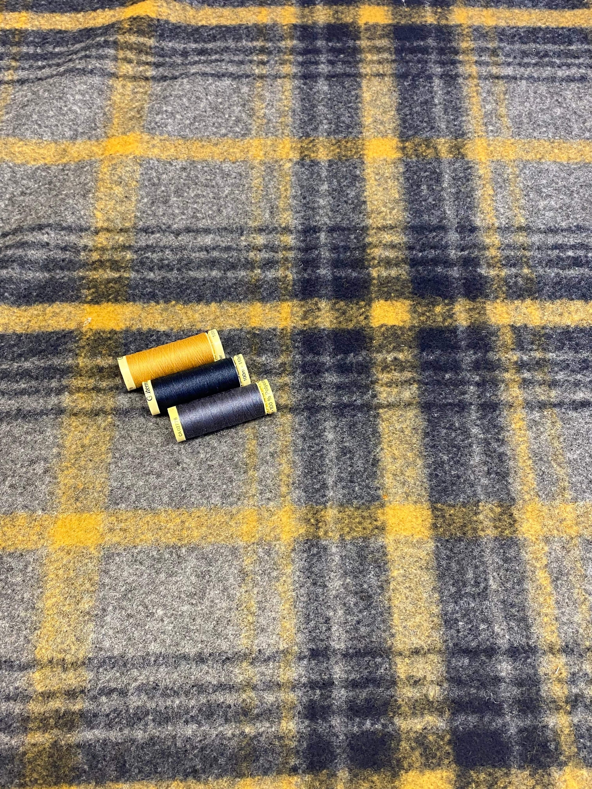 Fergus Wool Check  -  Cranberry