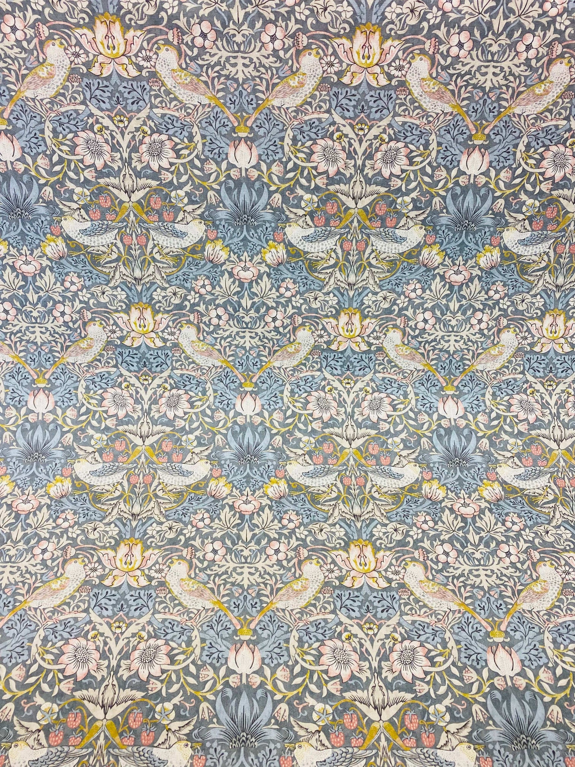 Strawberry Thief by Clarke & Clarke  -  Slate/Blush