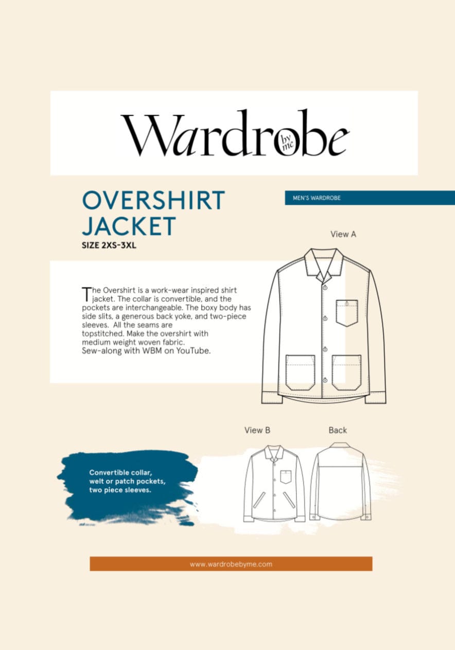 Mens Overshirt Pattern by Wardrobe by Me  -