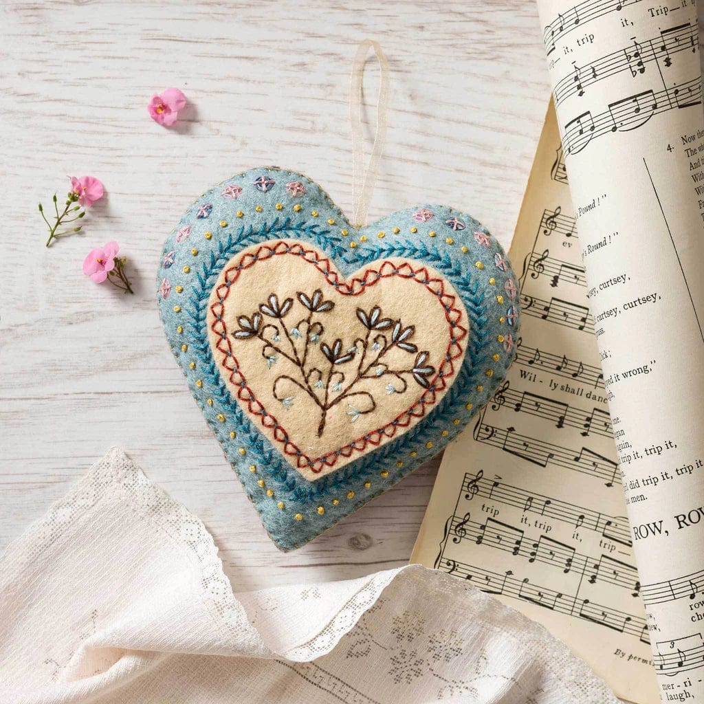 Embroidered Heart Felt Craft Kit  -