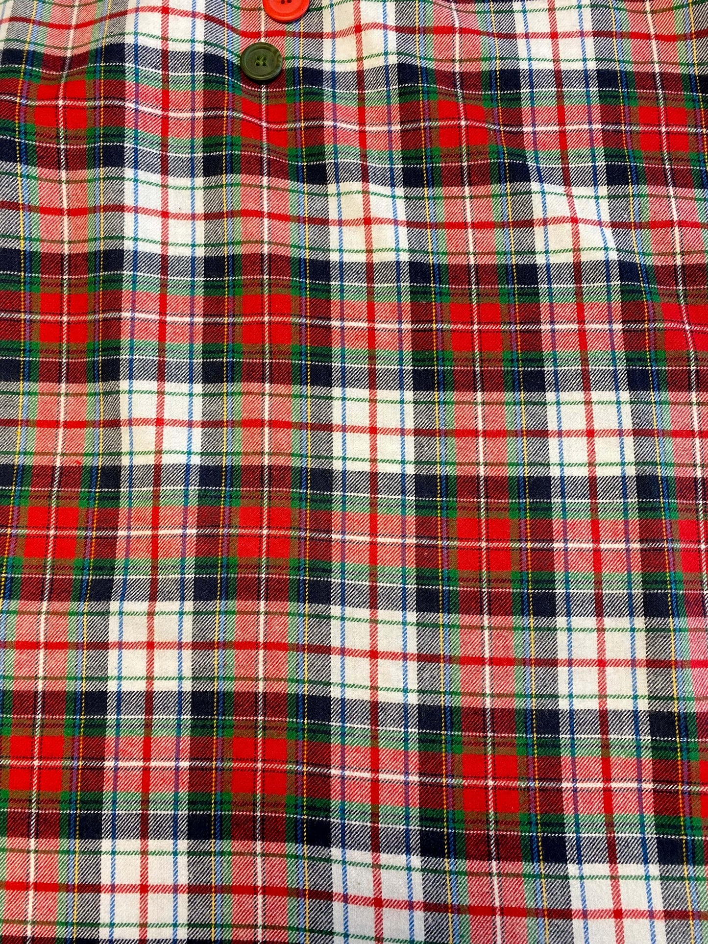 Red Check Yarn Dyed Brushed Cotton - Red
