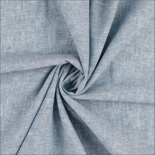 Yarn Dyed Linen and Cotton  -  Denim Blue