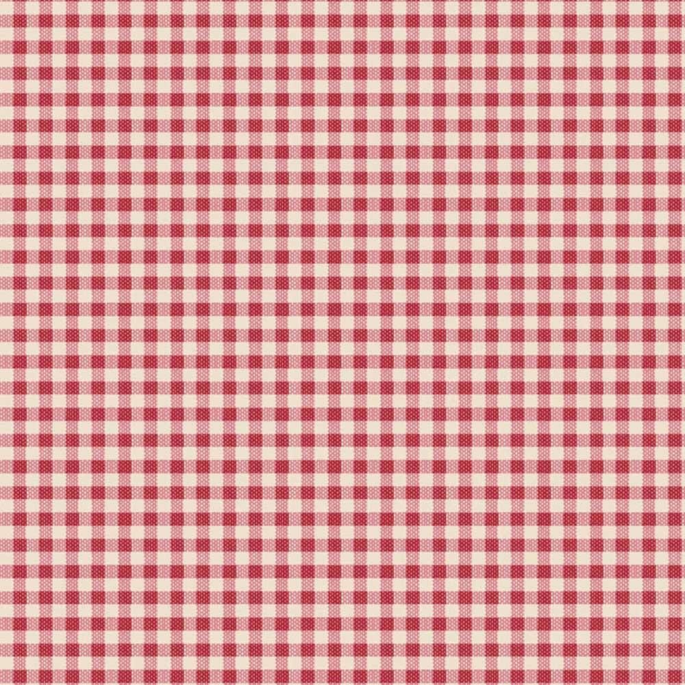 Winter Woven Gingham Red by Tilda - Red Fabric