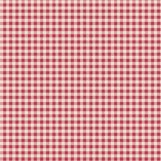Winter Woven Gingham Red by Tilda  -  Red Fabric