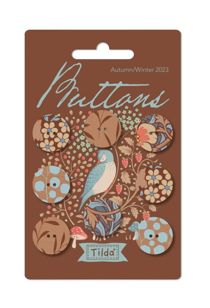 Hibernation button pack - Brown 18mm