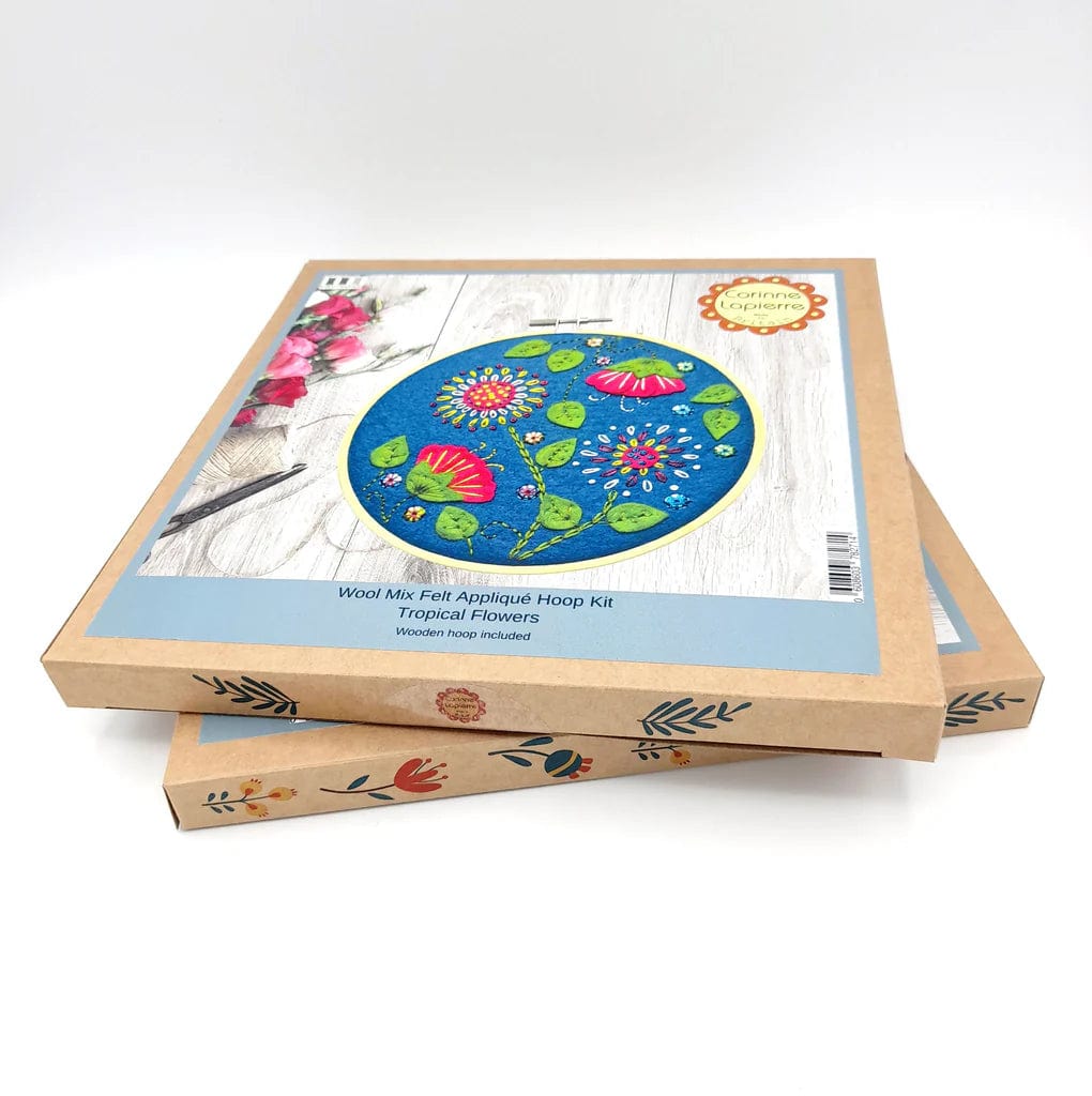 Felt Appliqué Tropical Flowers -