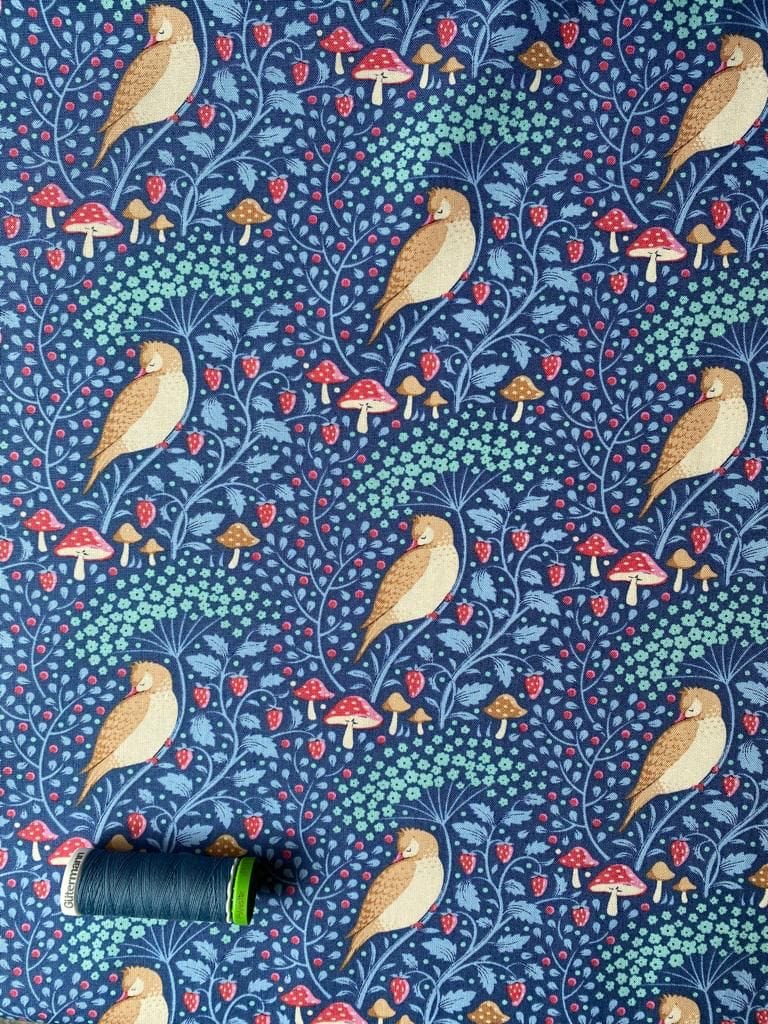 Sleepy Bird  -  Fabric