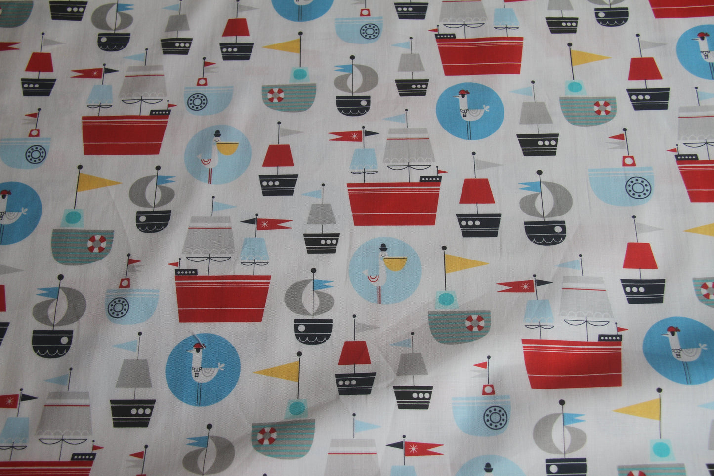 Sailboats and Seagulls  -  White