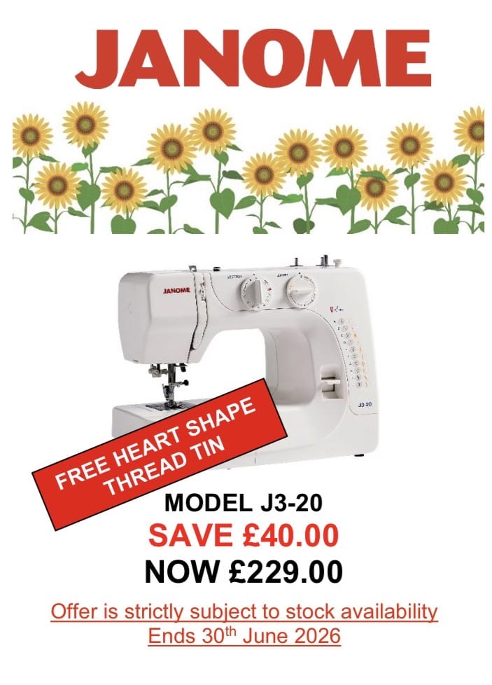 J3-20   SAVE £40 & free heart shaped thread tin  -  sewing machine