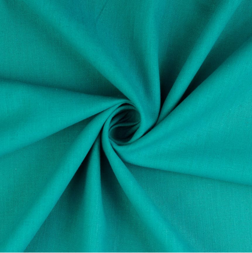 Washed Linen Cotton  -  Teal