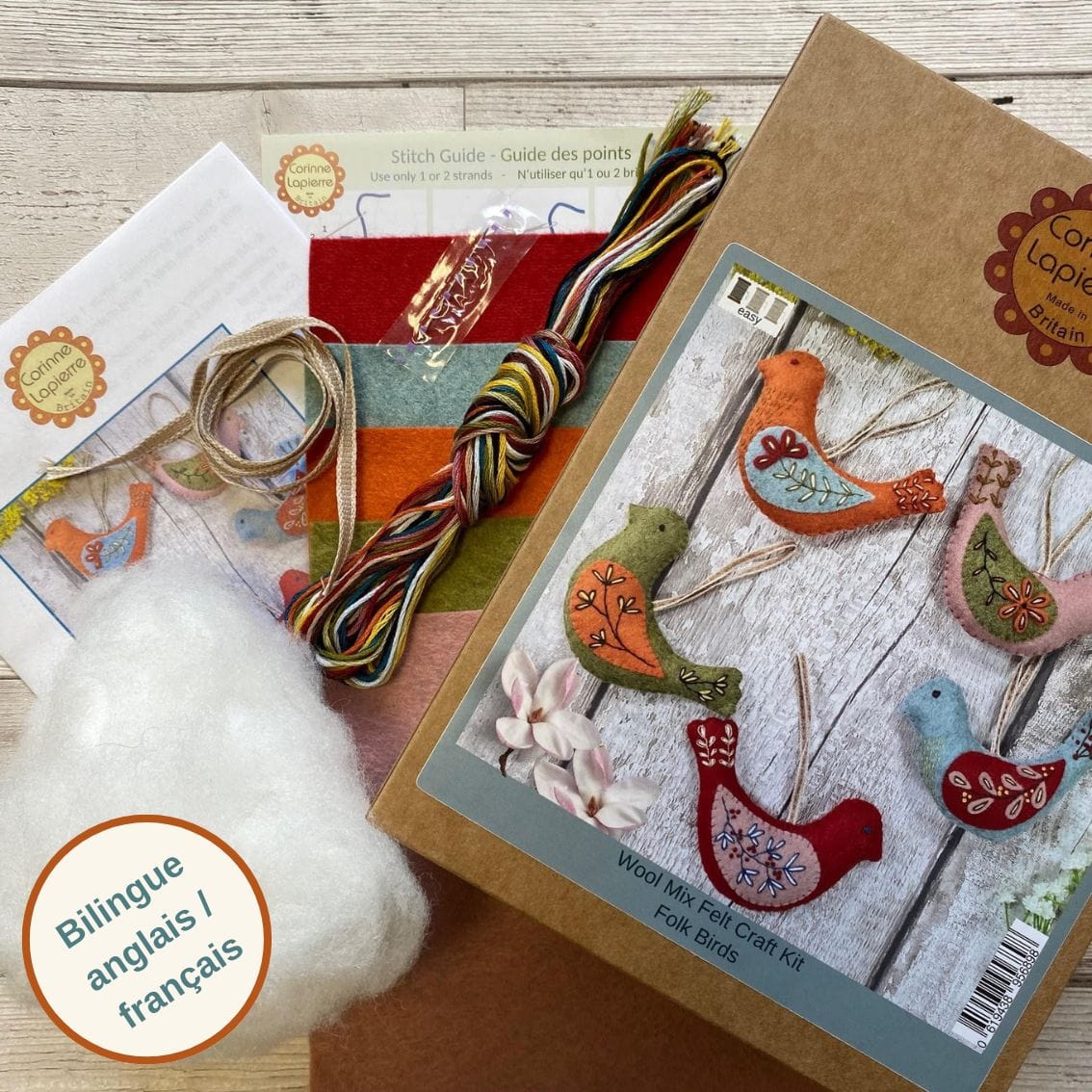 Folk Birds Felt Craft Kit  - 