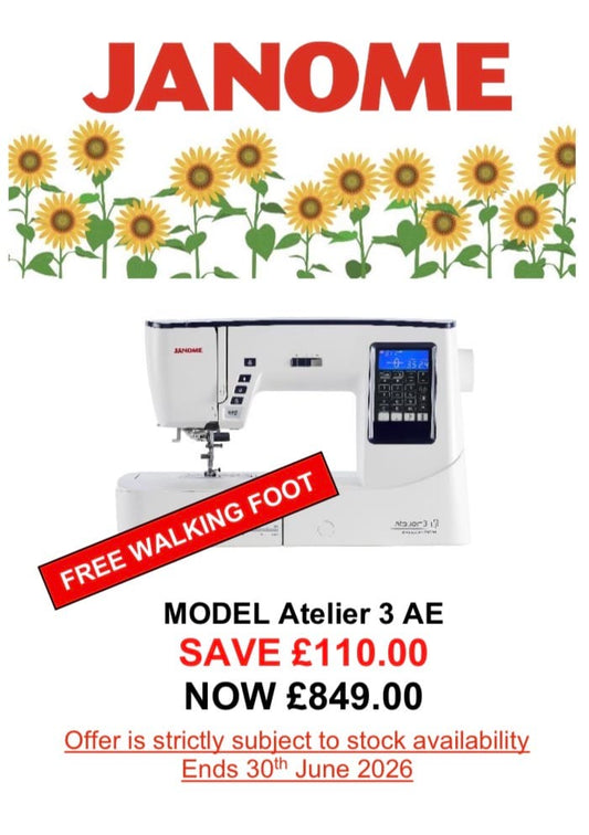 Atelier 3 Anniversary Edition SAVE £110 & free walking foot  -  sewing machine