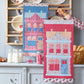 Tilda Village Life ~  Burgandy  -  Burgandy Fabric