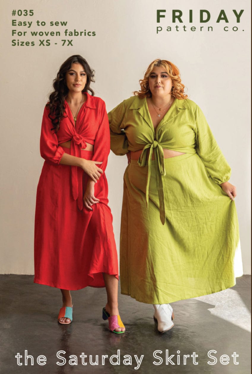 The Saturday Skirt Set Friday Pattern Company  - 