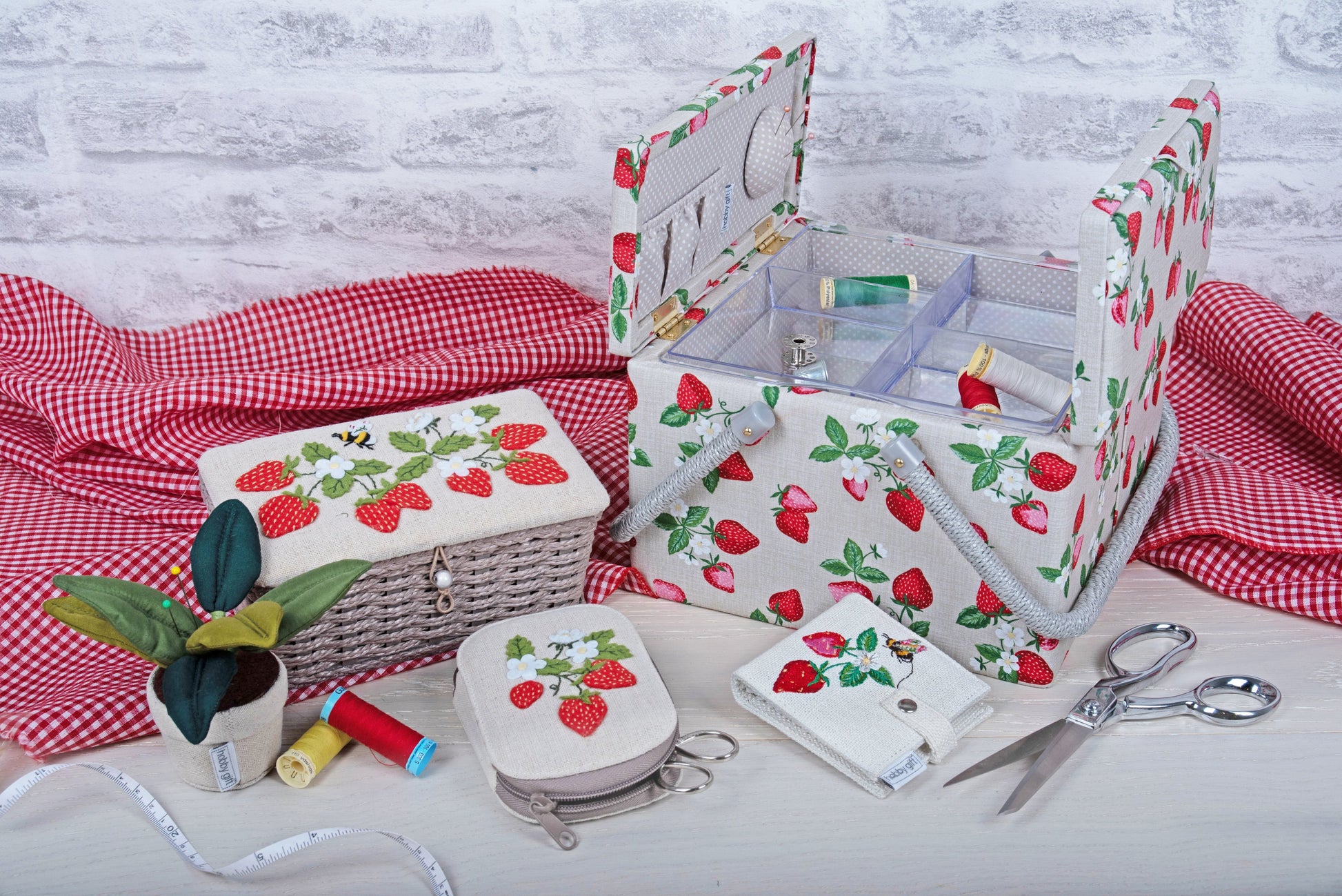 Strawberry Large Sewing Box  - 