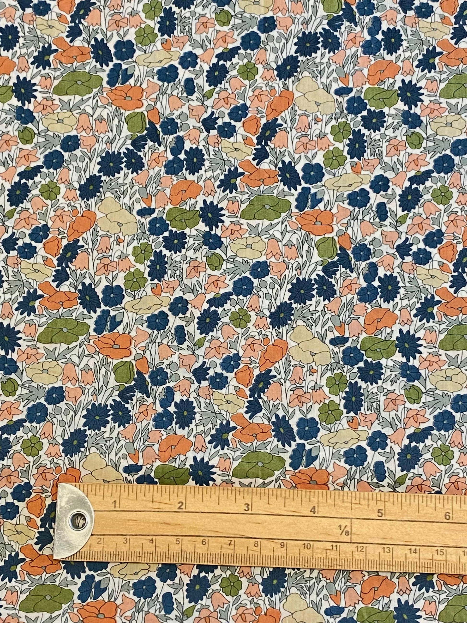 Poppies Pima Cotton Lawn  -  Green