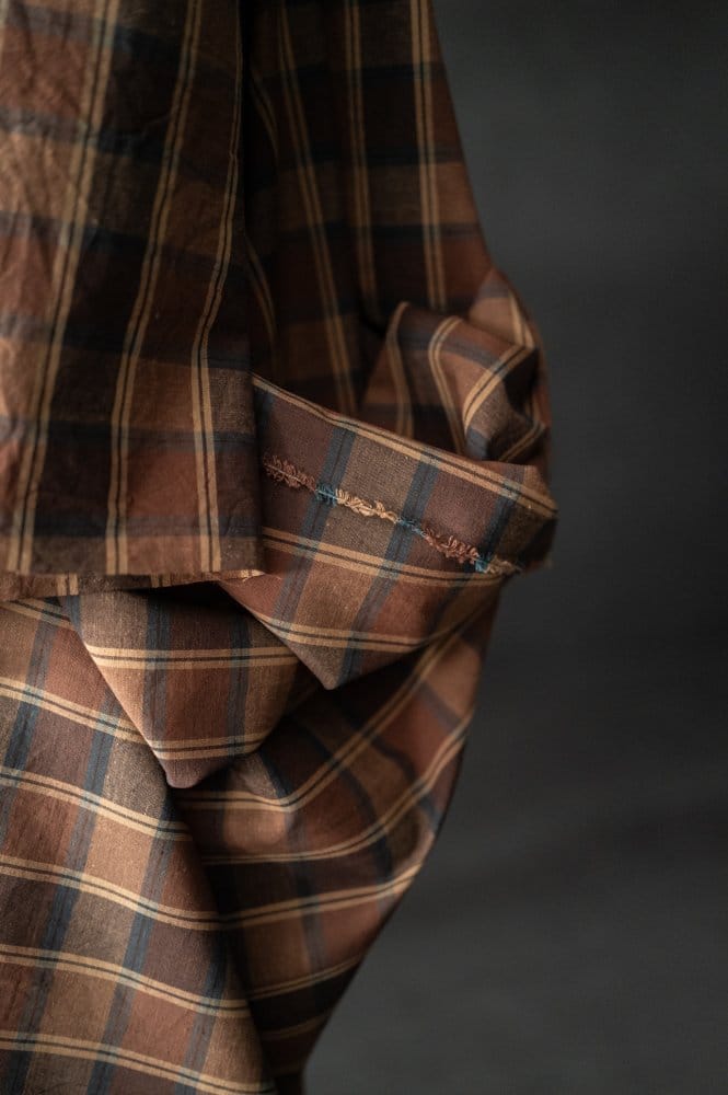 Mallion Organic Cotton & Linen Check  -  Emerald