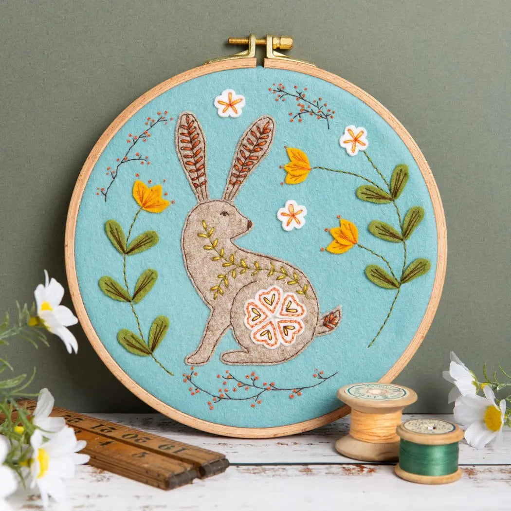 Wild Hare Applique Hoop Craft Kit  - 