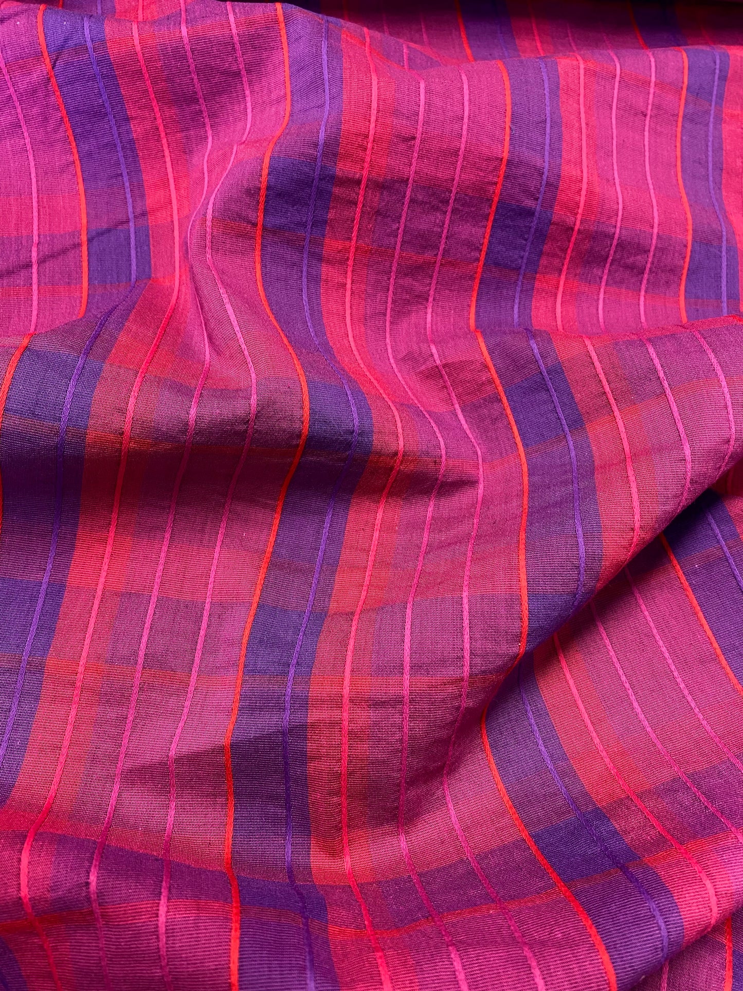 Woven Madras  -  Magenta
