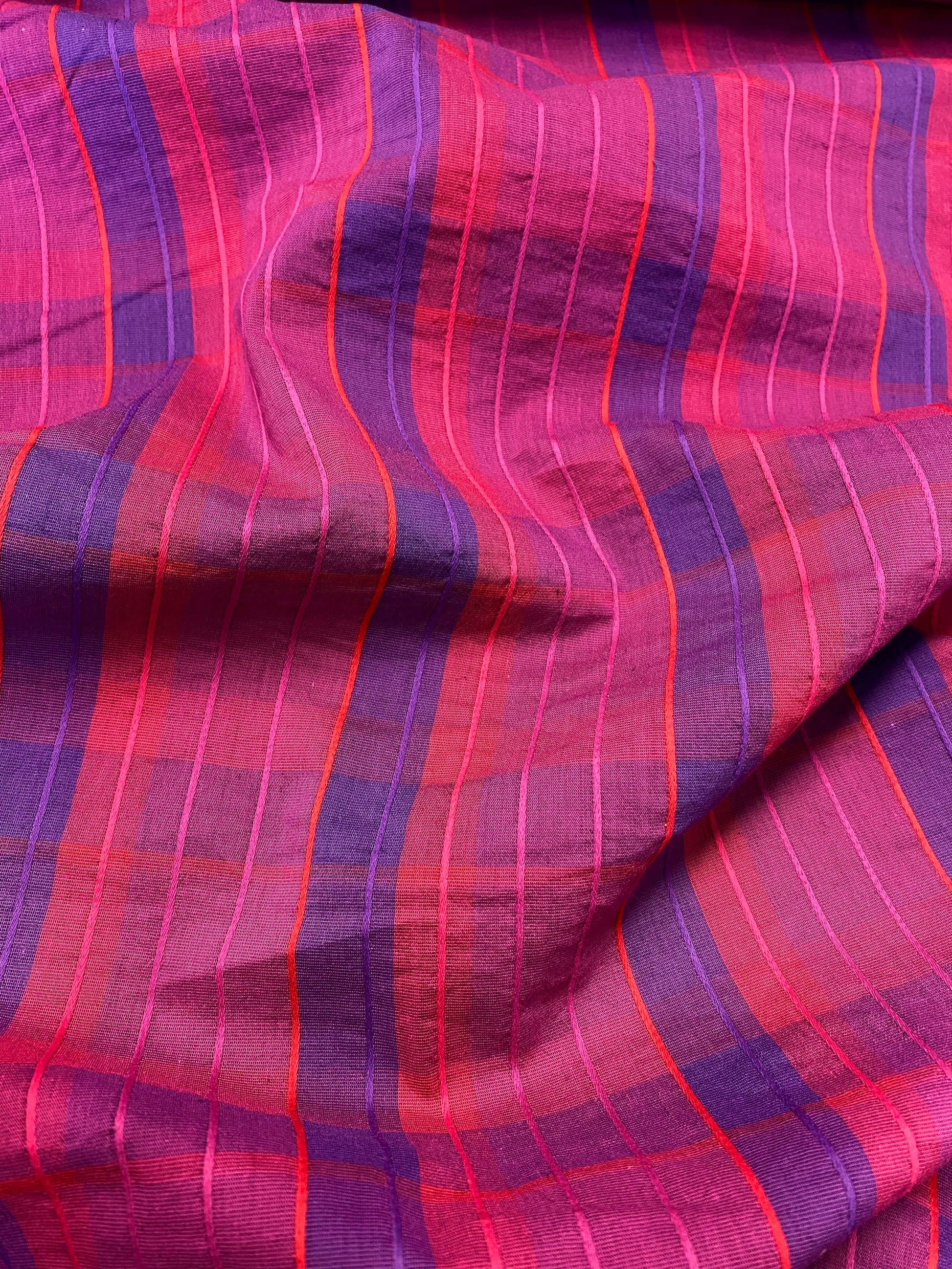 Woven Madras  -  Magenta