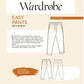 Easy Pants Pattern by Wardrobe by Me  - 